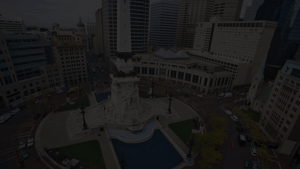 dark image of downtown Indy