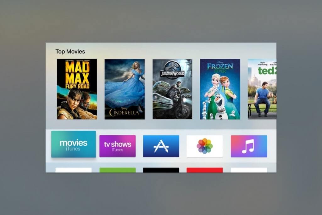 collage of movie titles on Apple TV