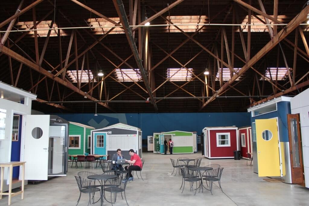 image of DeveloperTown's office space with tables